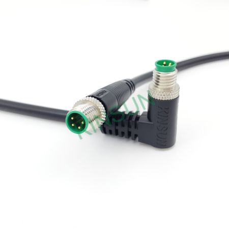 M8 Erkek Kablosu - M8 erkek kabloları (düz/dik açı) IP68 korumalıdır ve zorlu ortamlarda kullanılabilir.